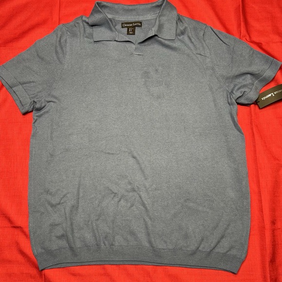 Christian Lacroix Pima Cotton T-Shirt Mens Medium Short Sleeve Crew Blue - Picture 1 of 9